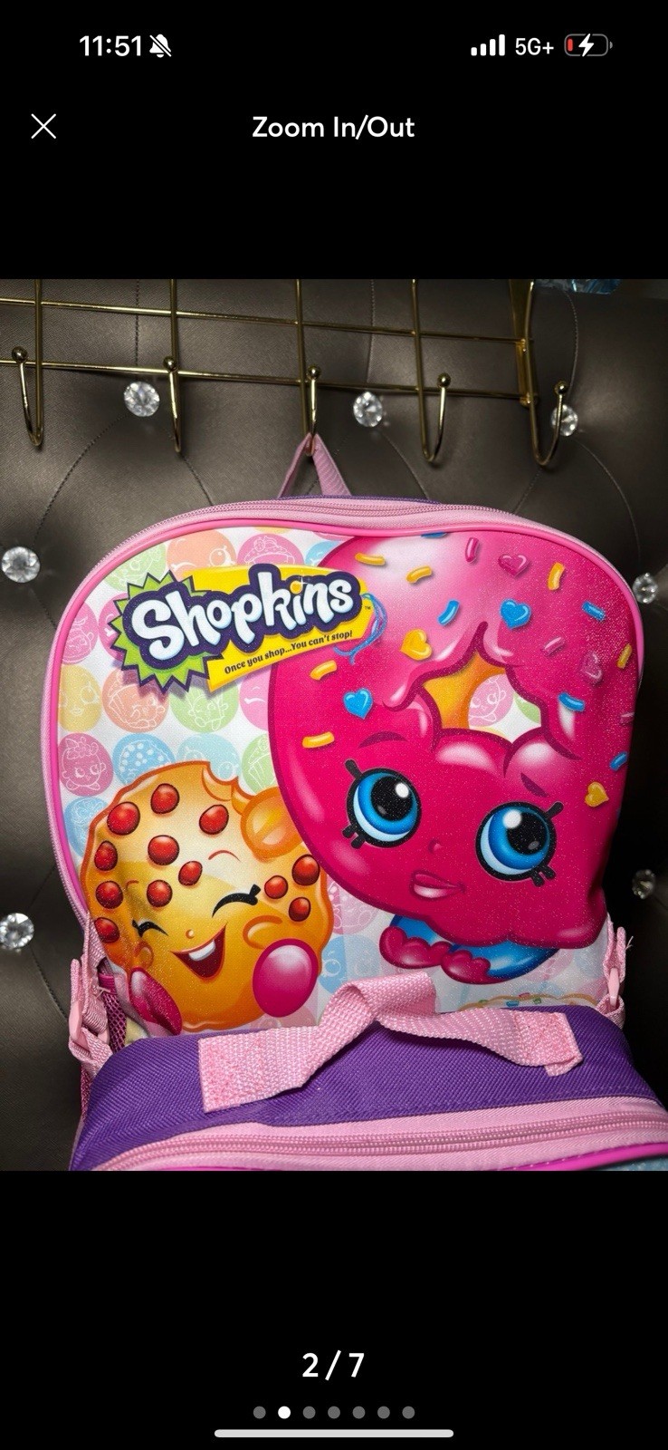 RARE Y2K Shopkins Backpack – Kooky Cookie & D’Lish Donut | NWT