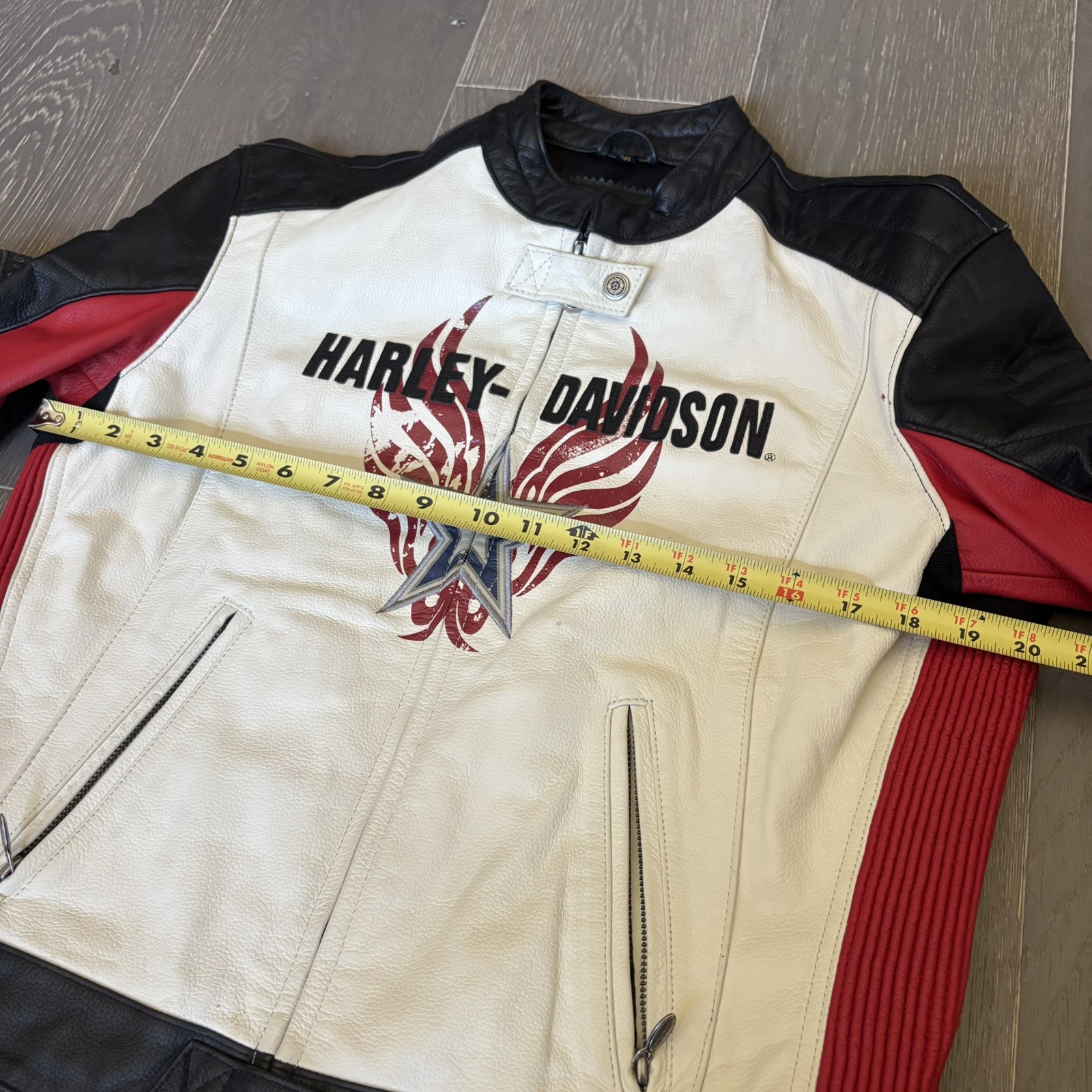 Harley Davidson Women’s Rapid City Black Red White Leather Jacket 97158-03VW