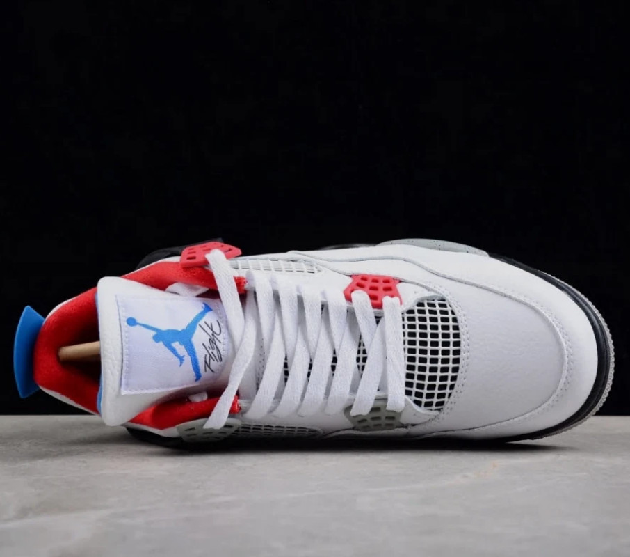 Men’s Jordan 4 “What The” Retro Mid Top White Basketball Sneakera Shoes