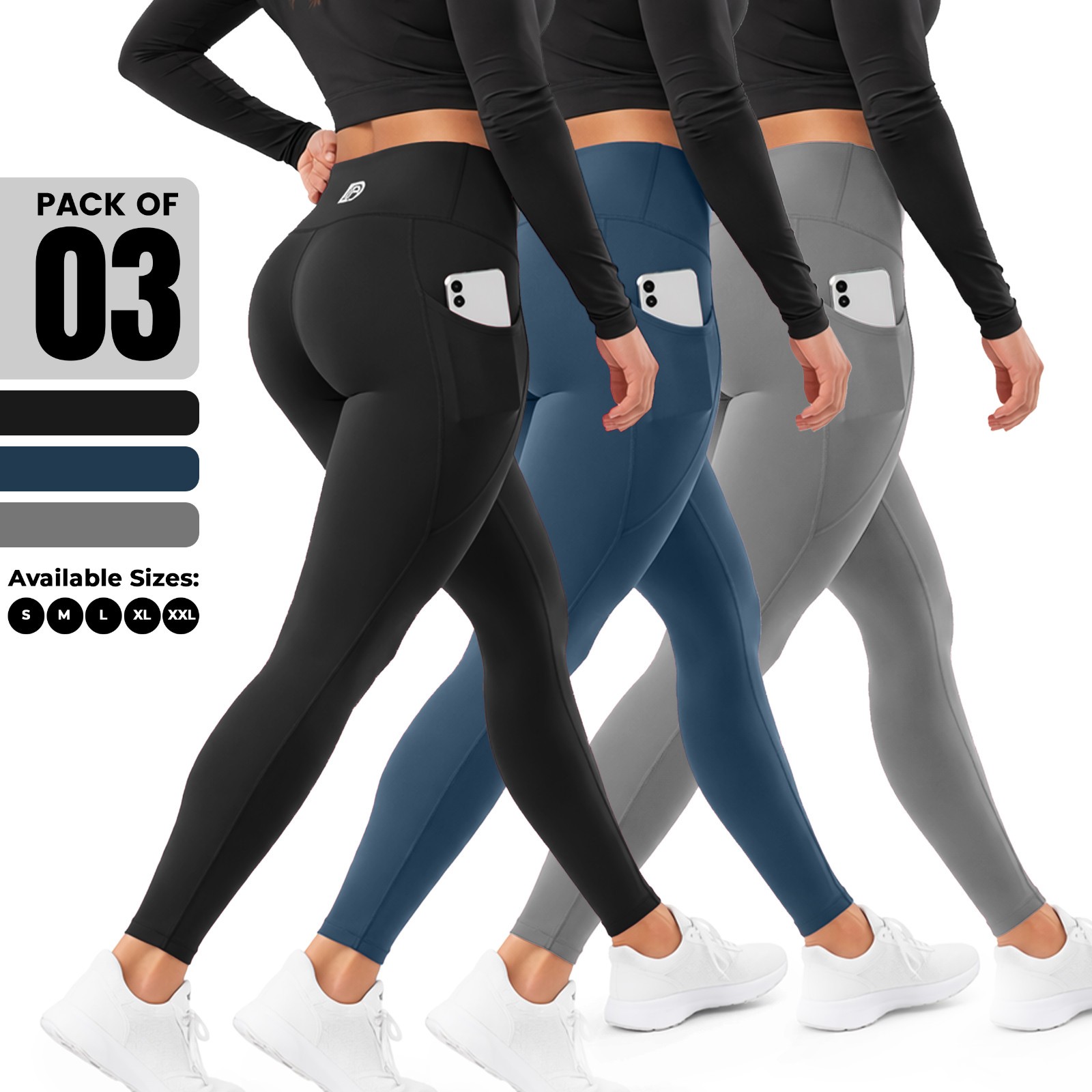 Women’s High Waist Tummy Control Leggings Pockets Buttery Soft Squat Proof Yoga