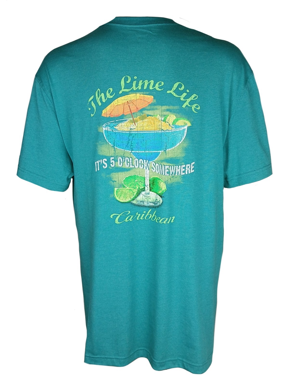 Caribbean Men’s Big And Tall Cotton Blend The Lime Life Graphic T-Shirt
