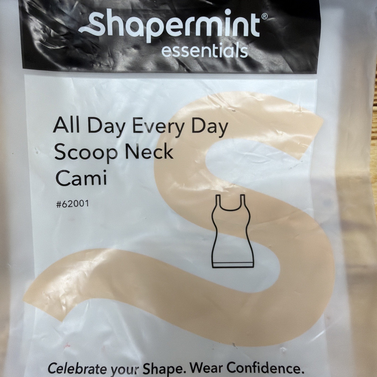 Shapermint Scoop Neck Cami Shapewear / 2XL Black / NEW NWT