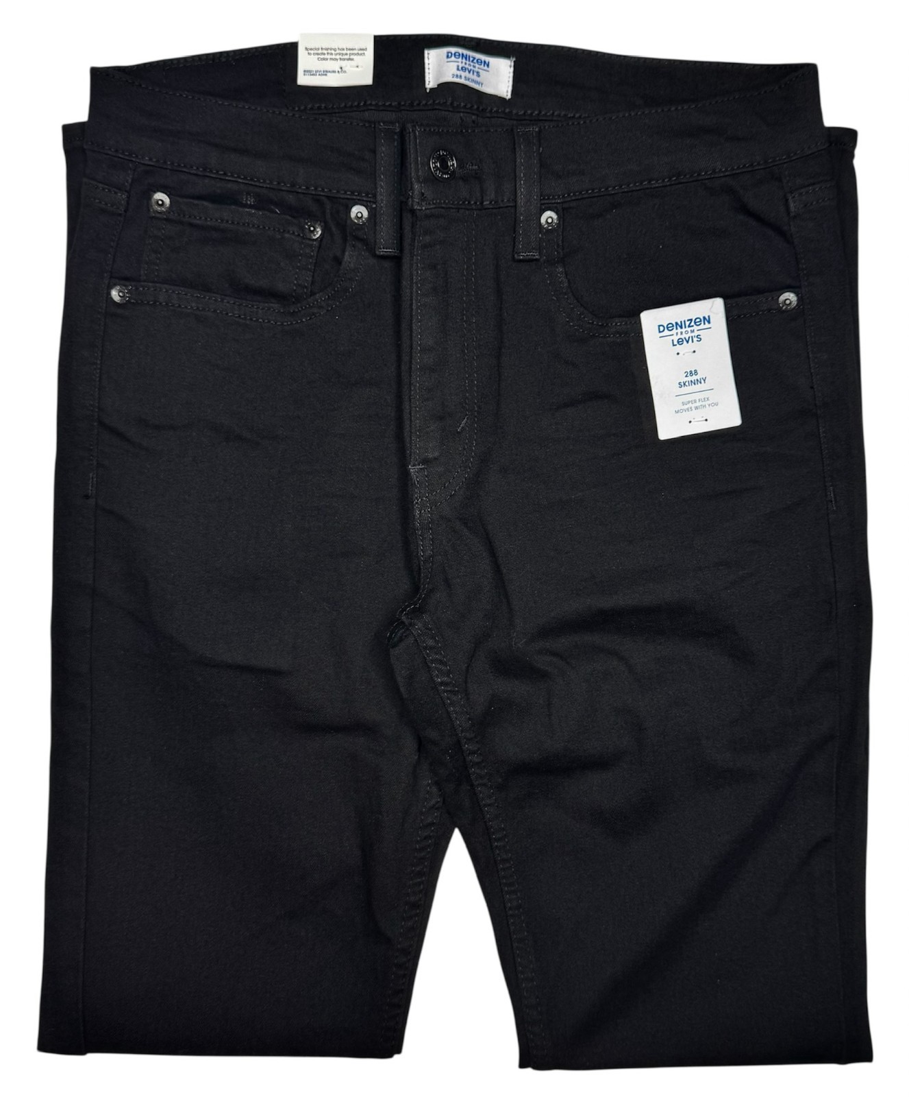 Denizen From Levi’s #11763 NEW Men’s Black Flex Stretch 288 Skinny Jeans