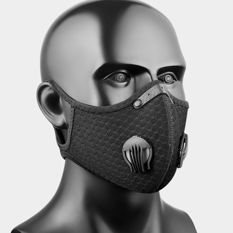 Half Face Cover Respirator Dust Mask Anti Air Pollution Reusable With Filters