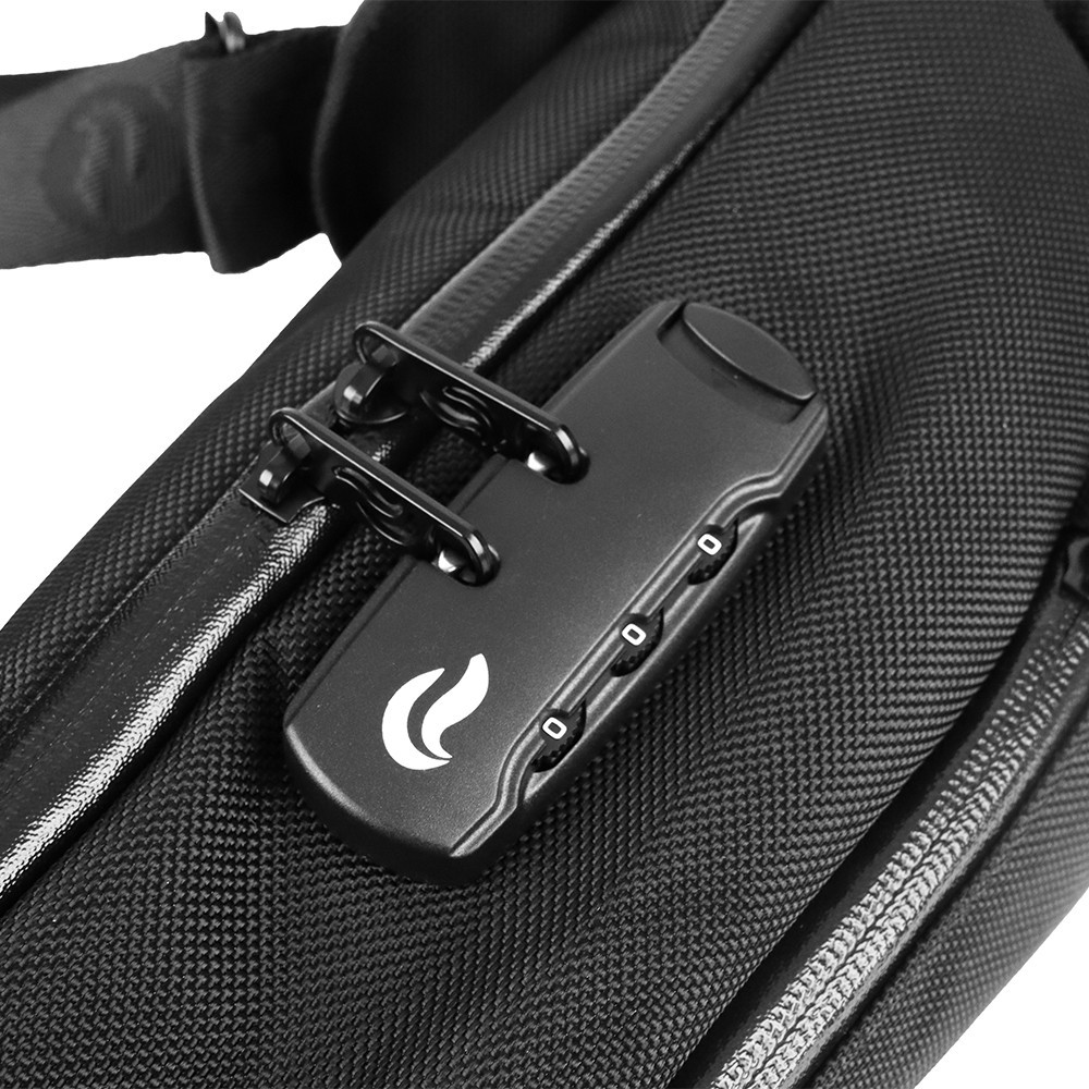 Skunk ECLIPSE Smell Proof Cross Body Weather Proof Backpack BLACK CANVAS