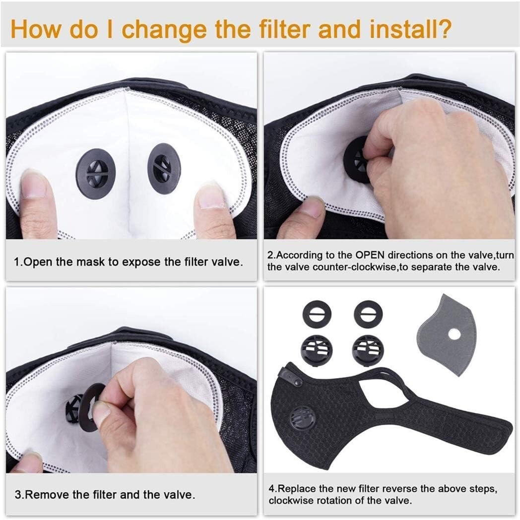 Anti Pollution Face Mask with Military Grade Protection Reusable Dust Half Mask
