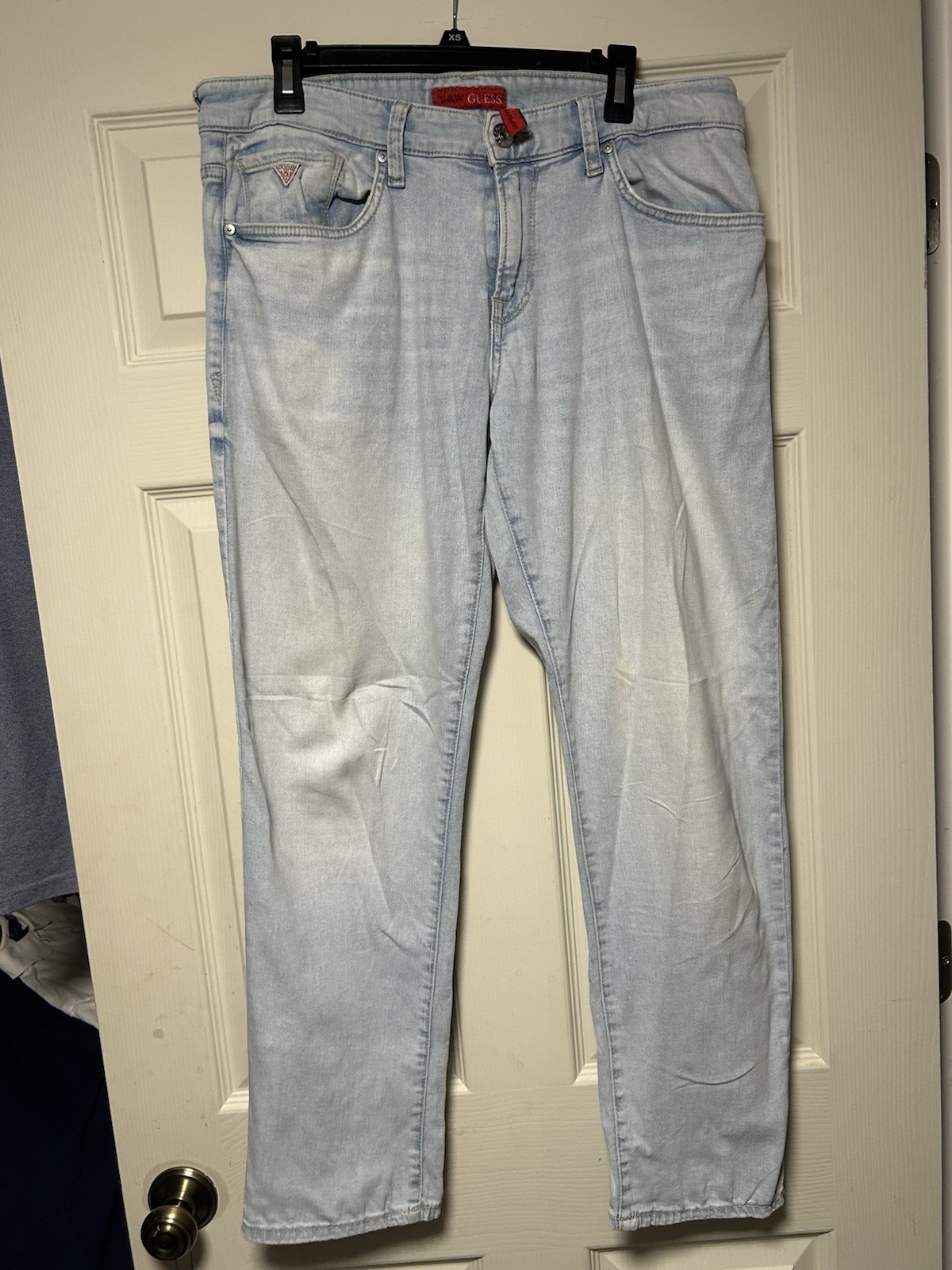 Guess Men’s Light Wash Jeans Lincoln Slim Straight 30×32 W30 L32