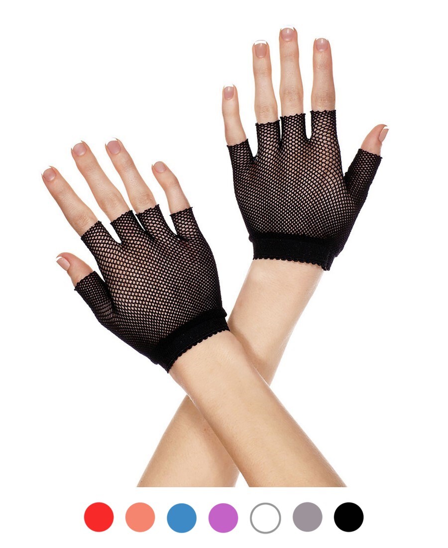 Brand New Wrist Length Fishnet Gloves Music Legs 401