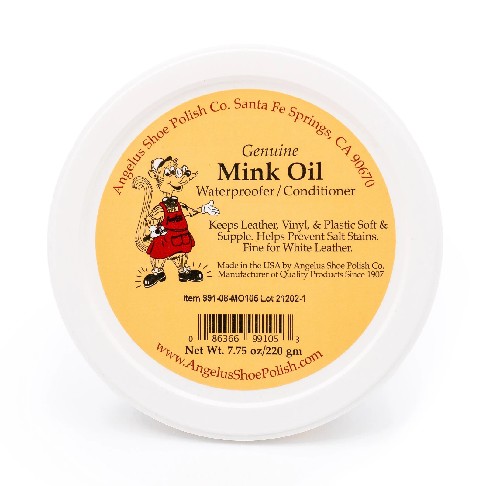 Angelus Genuine Mink Oil Waterproofer And Conditioner 7.6 oz / 215gm for Leather