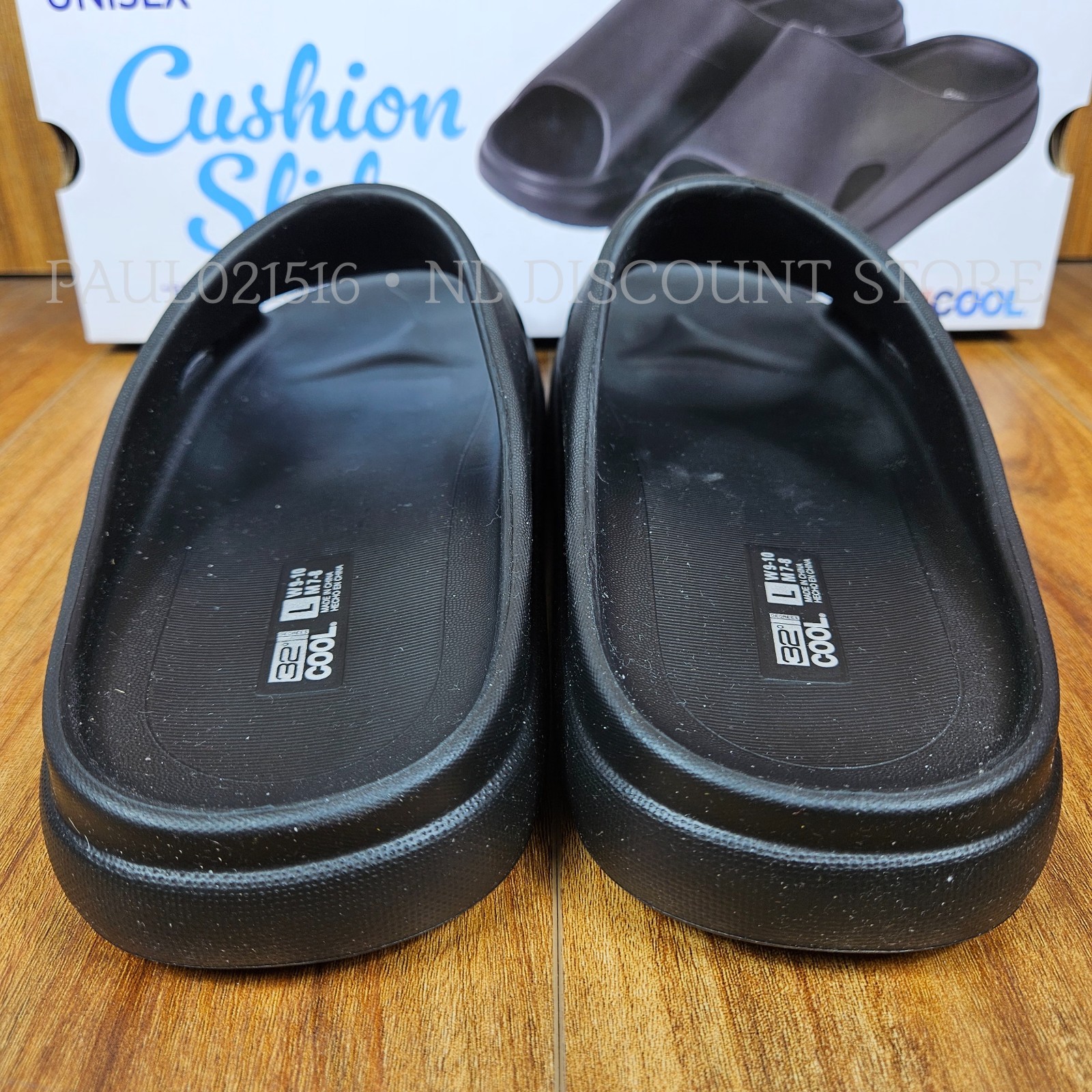32 DEGREES Unisex Cushion Slide Sandals (W)Women’s (M)Men’s ~ Black