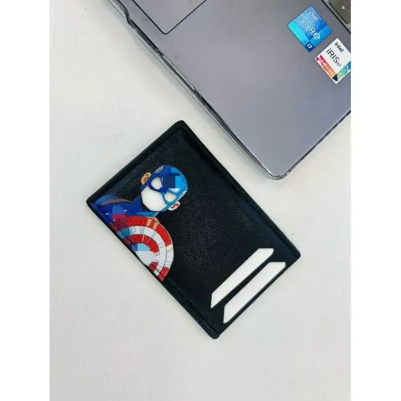 1pcs Leather Bat ID Card Holder Case Wallet Personalized SuperHero Mask Card Hol