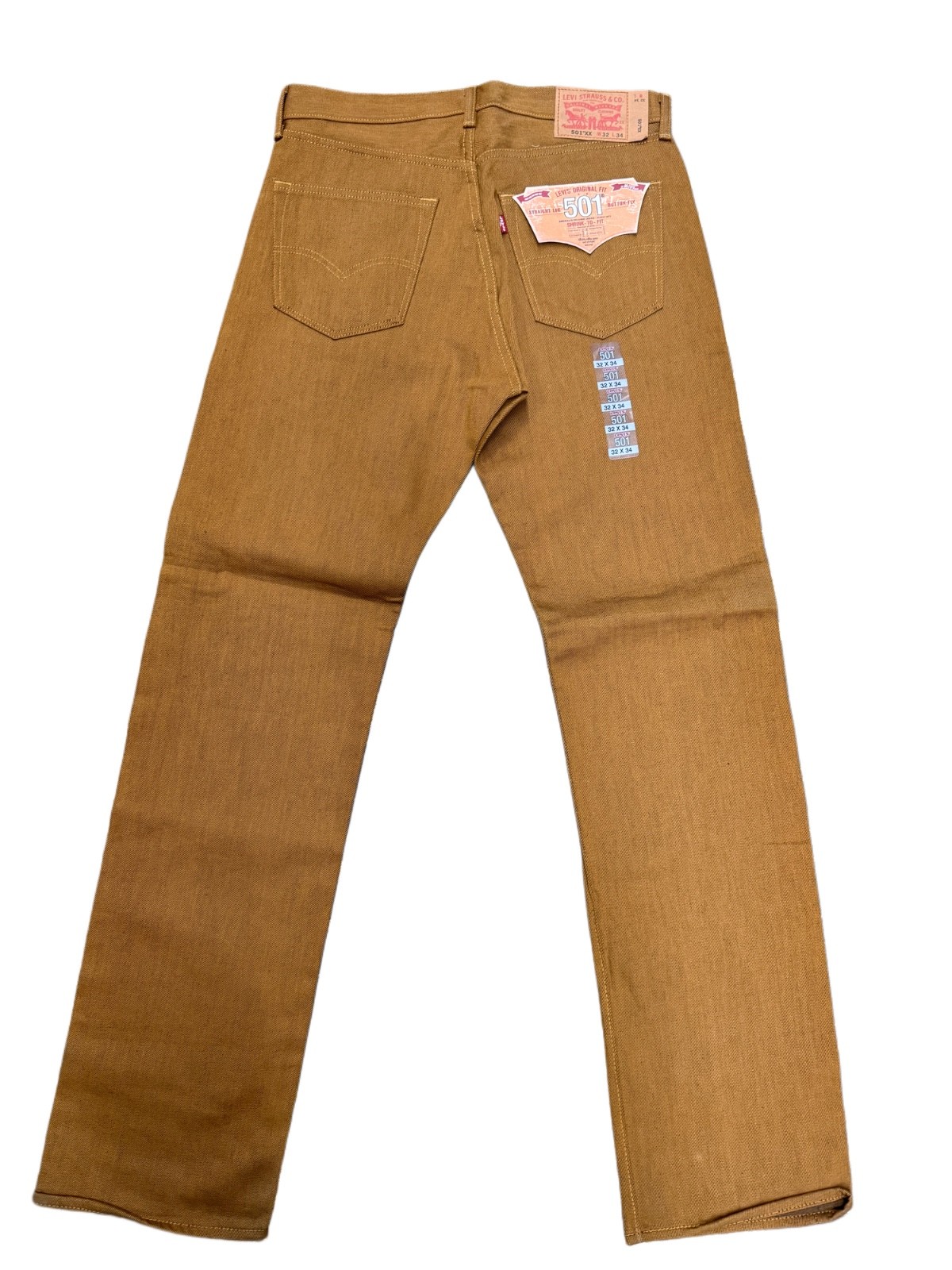 Levi’s Men’s 501 Original Shrink to Fit Jeans Color Medium Brown 005011679