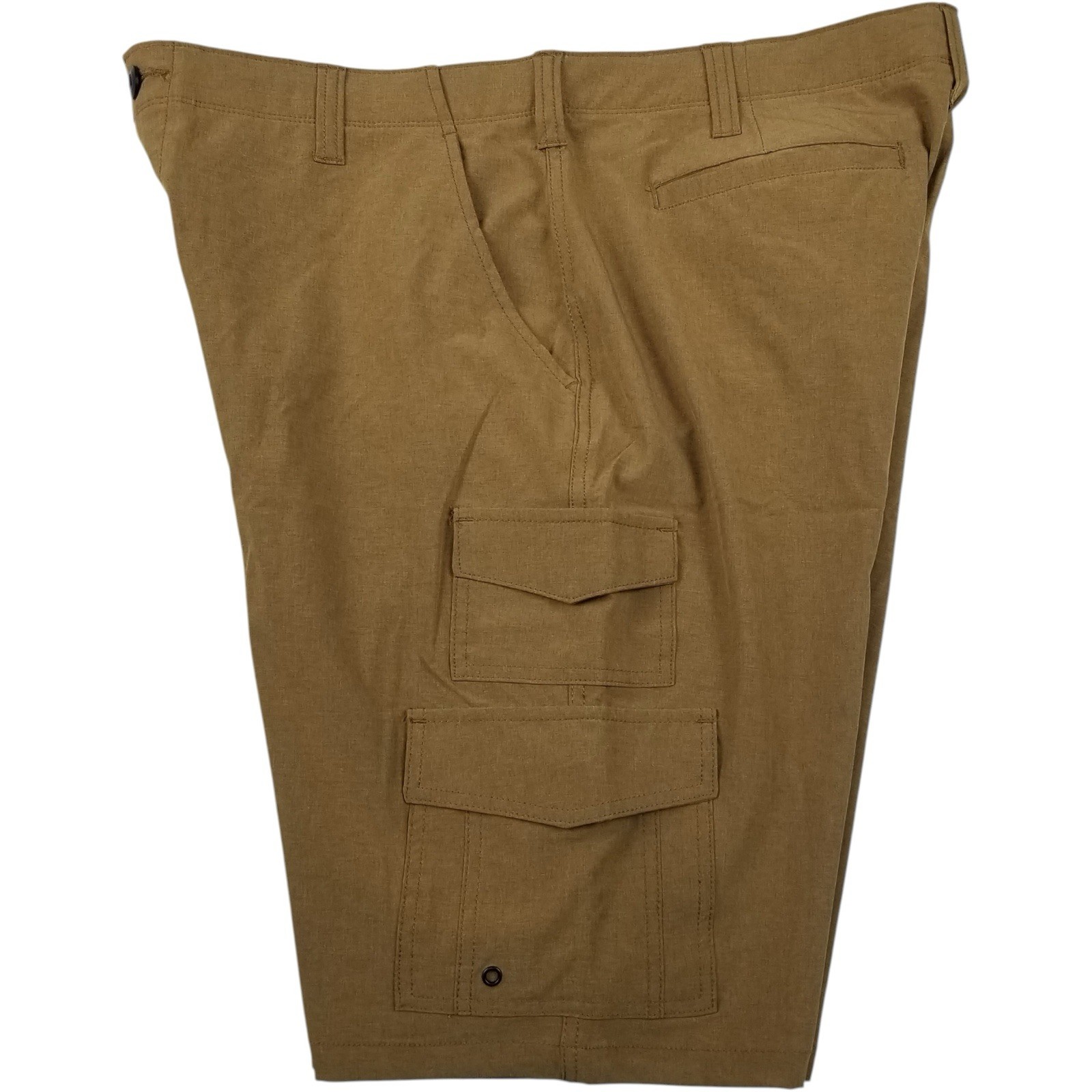 Iron Co Men’s Stretch Tech Shorts with Cargo Pockets Size 38 Camel Color