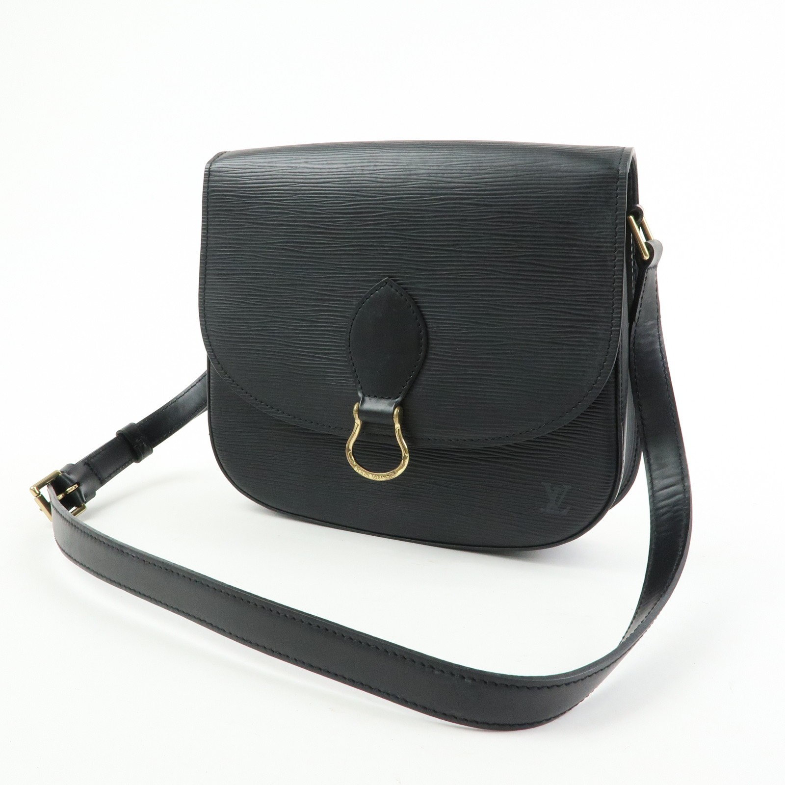 Louis Vuitton Epi Saint Cloud Shoulder Crossbody Bag Noir M52192 Auth Used F/S