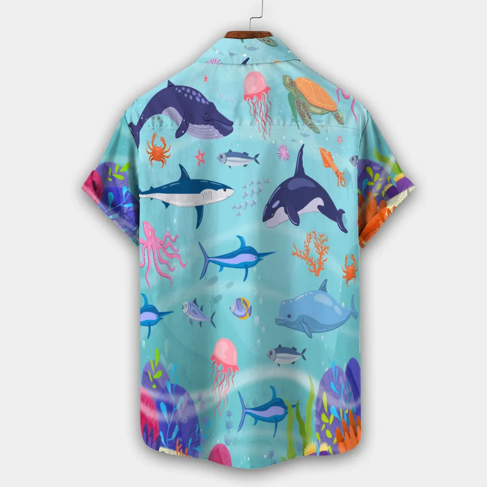 Ocean Fish Sealife Deep Sea Nature Beach Hawaiian Shirt Gift