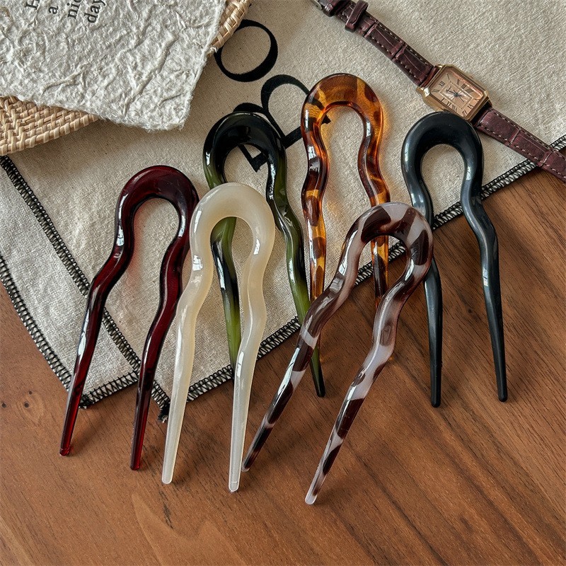 Women U Shaped Hairpin French Style Hair Pin Hair Stick Hair Fork Stick Pins NEW