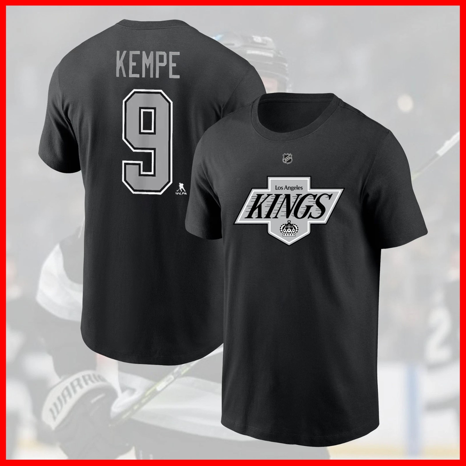HOT SALE!!! Adrian Kempe #9 Los Angeles Kings 2025 Player Name & Number For Fan