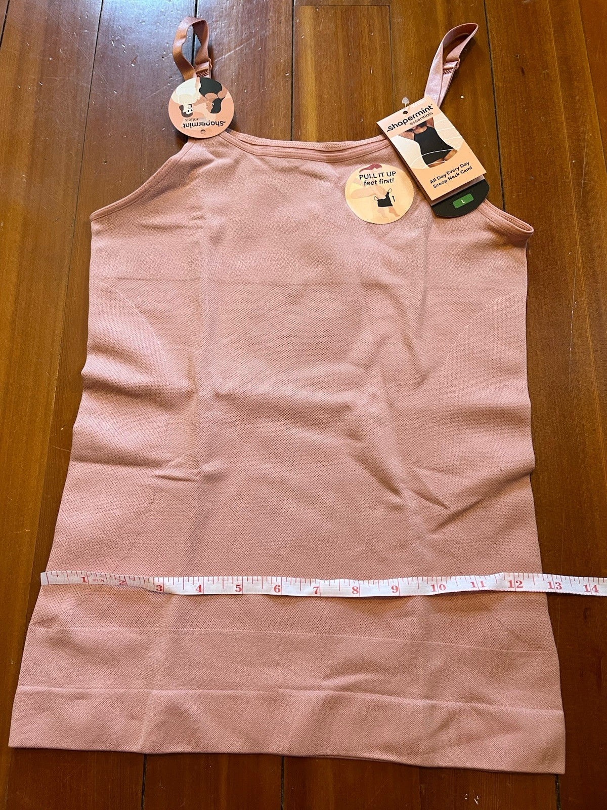 Shapermint Essentials Shape Wear Cami Adjustable Straps Pink Size L