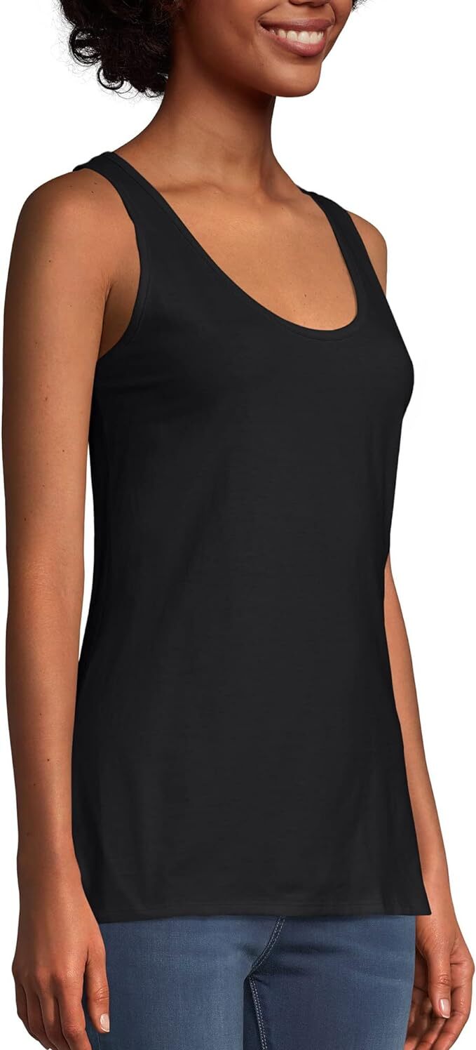 Hanes Scoop Neck Tank Top Sleeveless Lightweight Essential Women