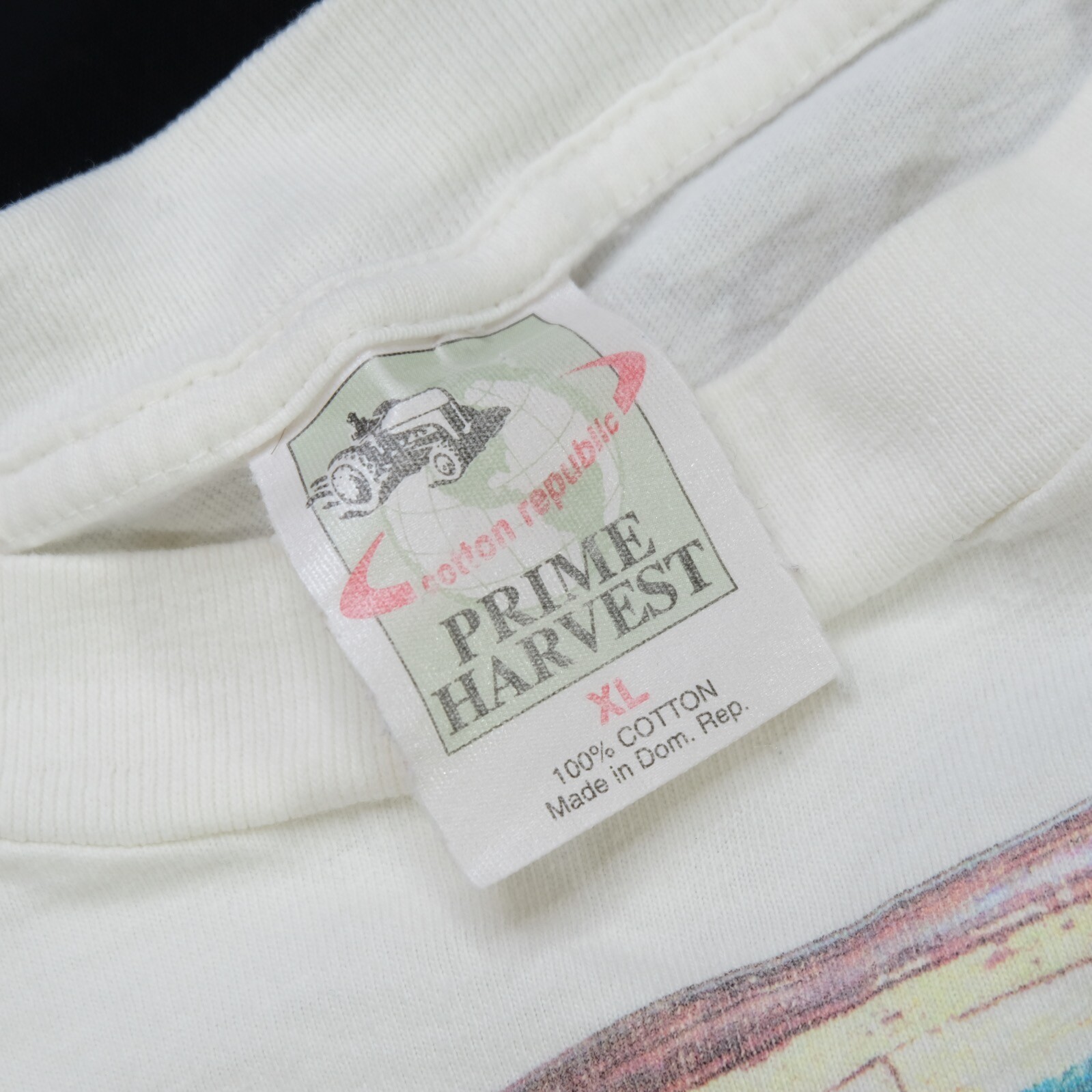 Rare VTG PRIME HARVEST American Eagle Outfitters USA Flag T Shirt 90s White XL