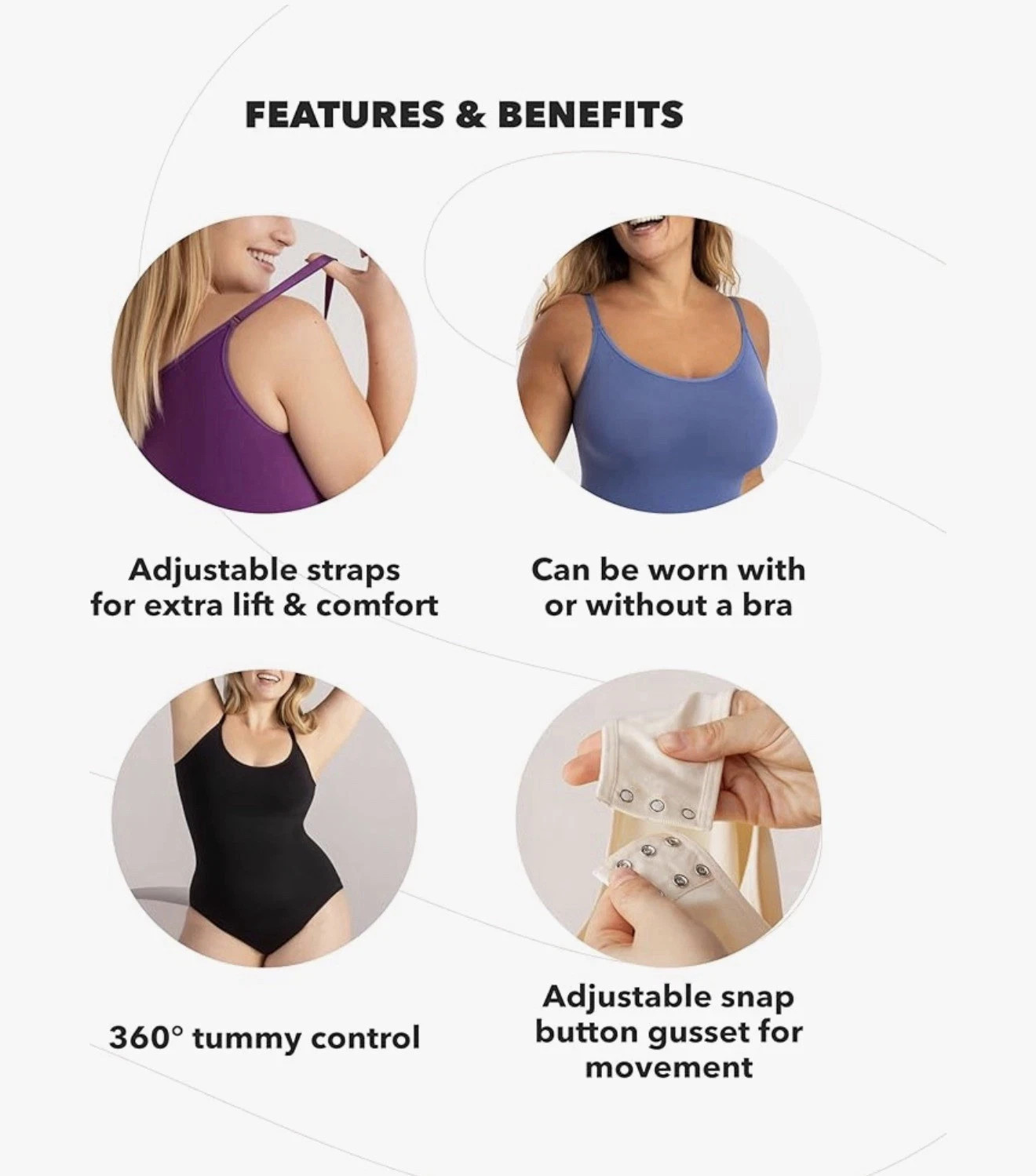 Shapermint Women’s All Day Every Day Scoop Neck Bodysuit, Shapermint Bodysuit