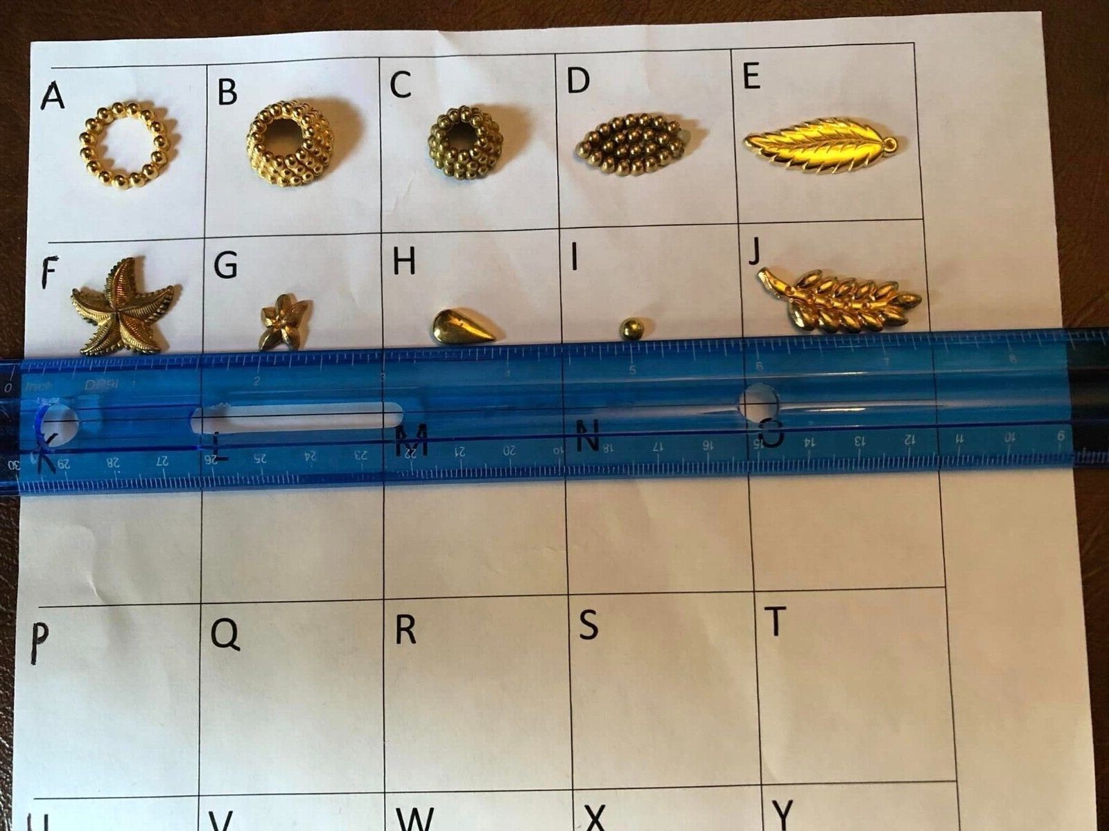Enid Collins of Texas Replacement Glass Jewels, Gold Metal Leaves, Pearl Parts +