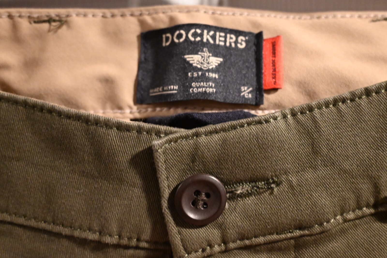 NEW Dockers Mens Slim Fit Ultimate Chino Smart 360 Flex Army Olive Size 30X30
