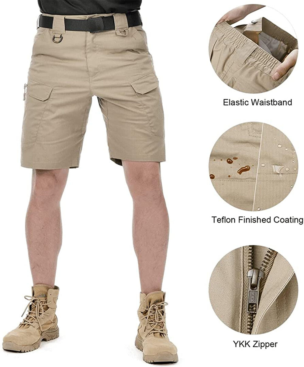 Mens Summer Tactical Shorts Cargo Outdoor Waterproof Hiking Fishing Track Shorts