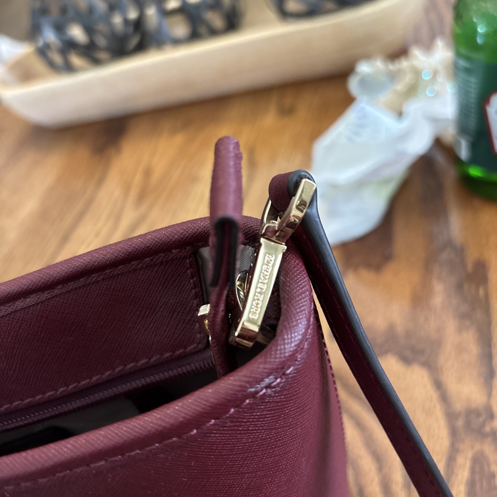 Jet Set Travel Extra-Small Saffiano Leather Top-Zip Tote Bag