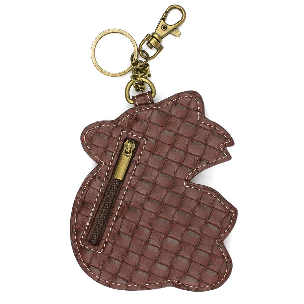 Chala FOX FAMILY Key Fob / Coin Purse Keychain, Purse Charm 5 x 5 x 0.3″ NWT