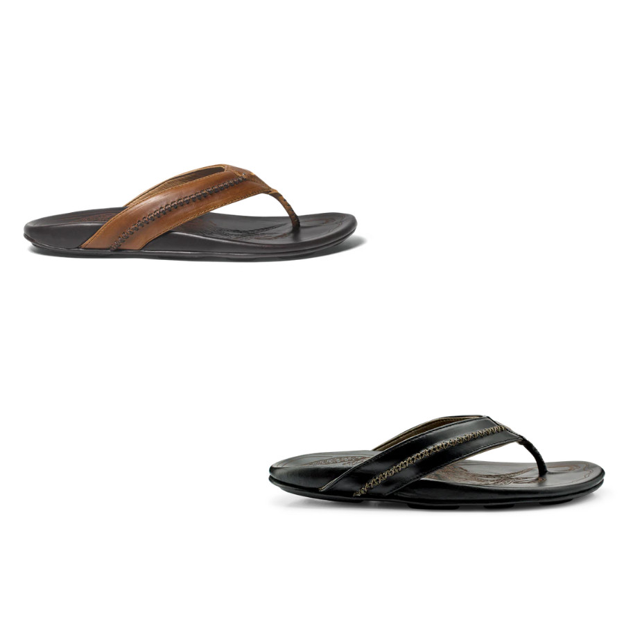 Olukai Mea Ola Men’s Leather Beach Sandals Brand New, Auth