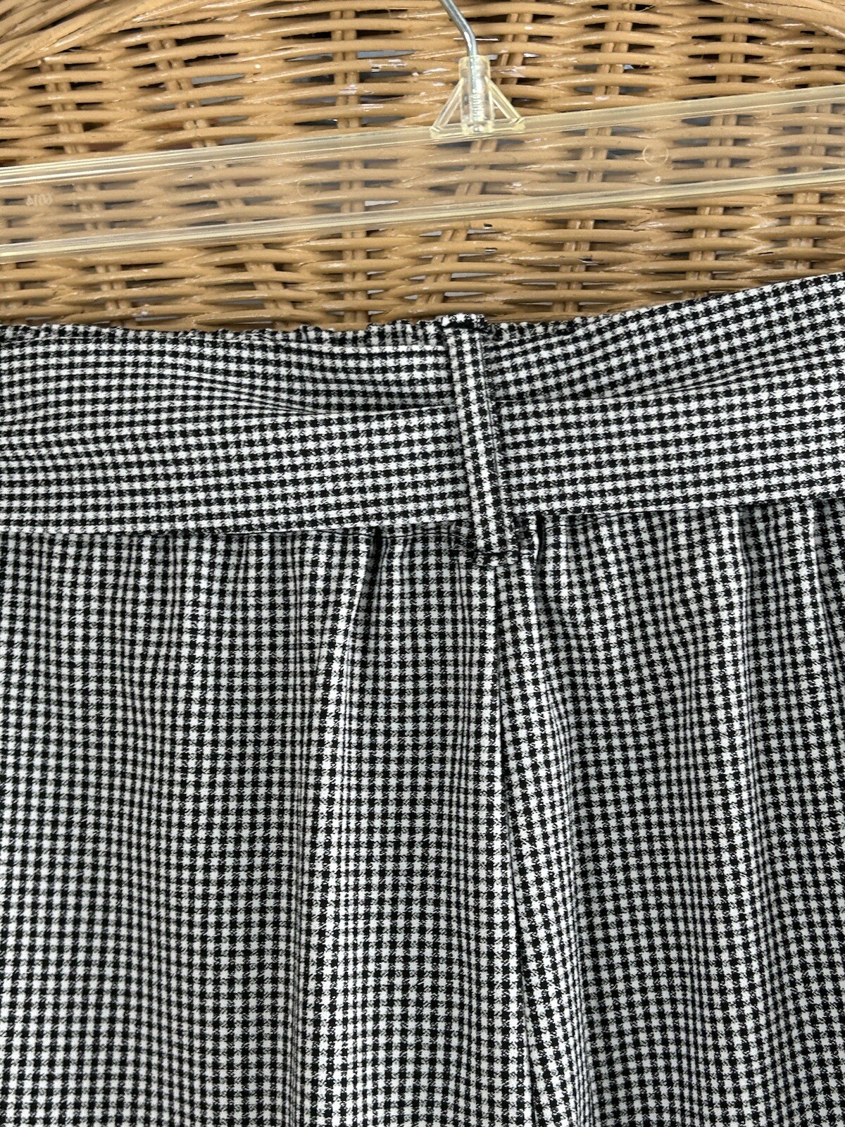 forever 21 pants black white checkered medium wide leg cropped