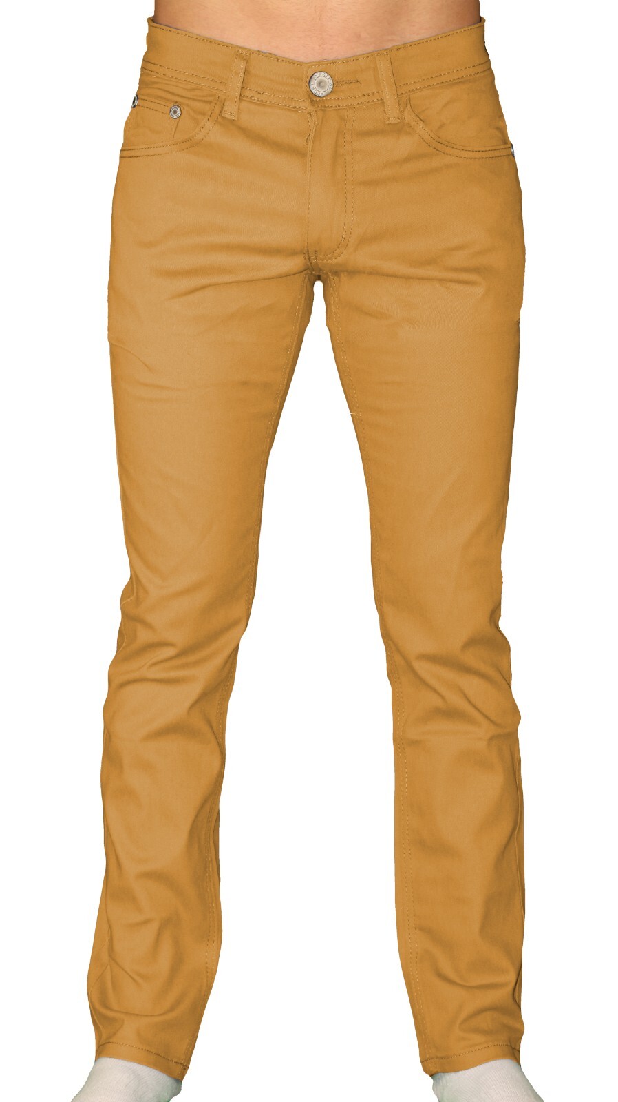 Chino Pants Men Khakis Skinny STRETCH SLIM FIT Flex Casual Cotton Trousers Slack