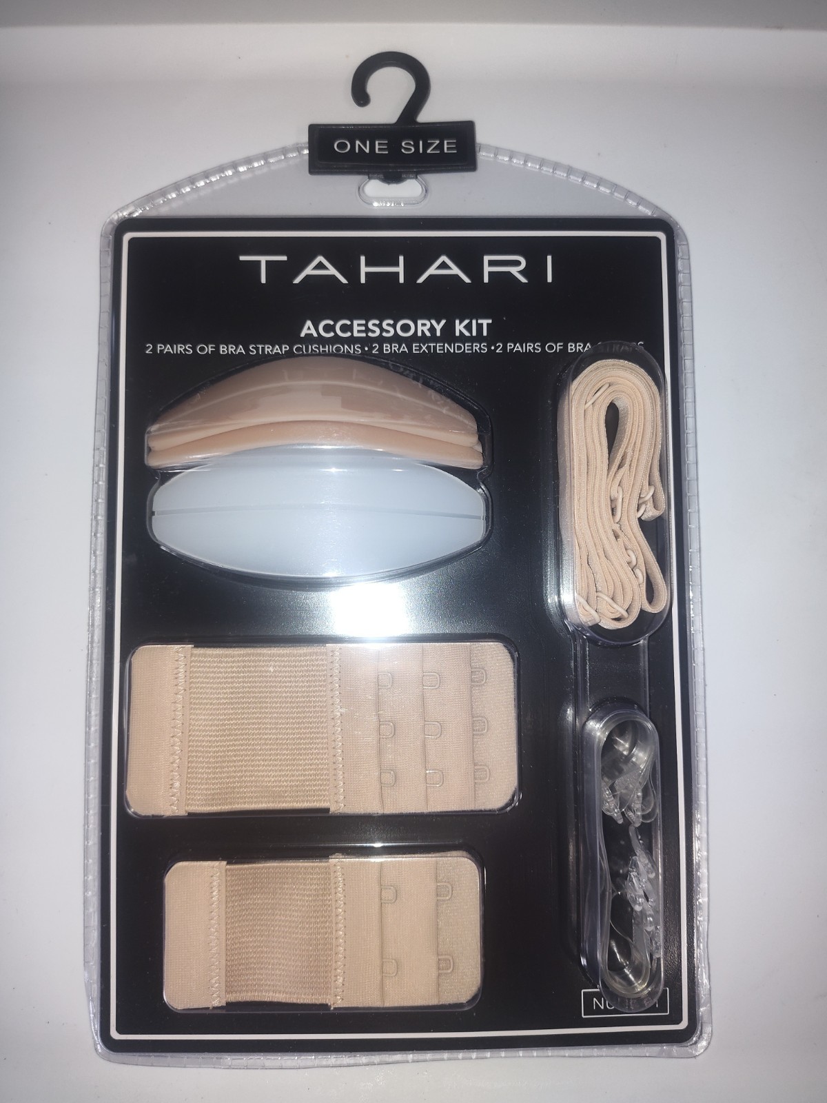Tahari Nude Bra Accessory Kit Bra Extenders, Straps, Cushions, NIP