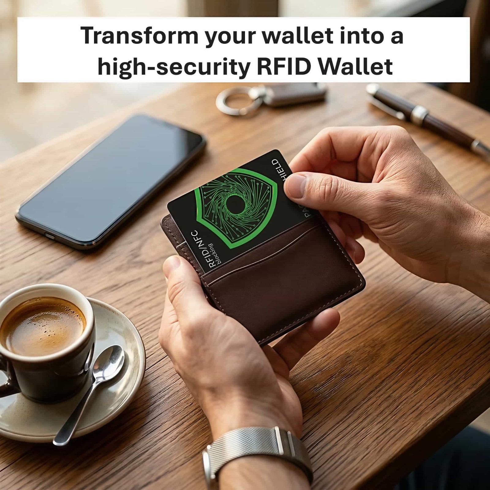 RFID Blocking Card (2 Pack) Identity Protection Wallet Credit Cards Debit ID NFC