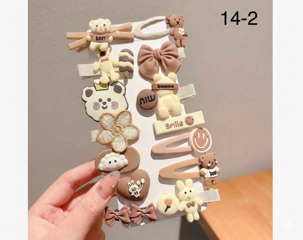 Cute Hair Clips Set Multi-Style Non-Slip Hair Accessories For Girls Daily Use