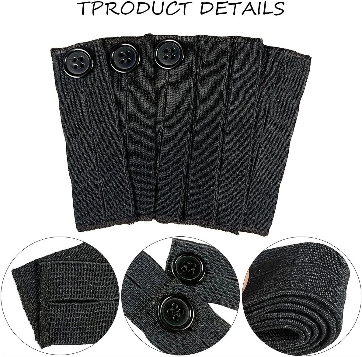 20x Extender Button Set Includes Elastic Waist Button and Comfy Collar Extender