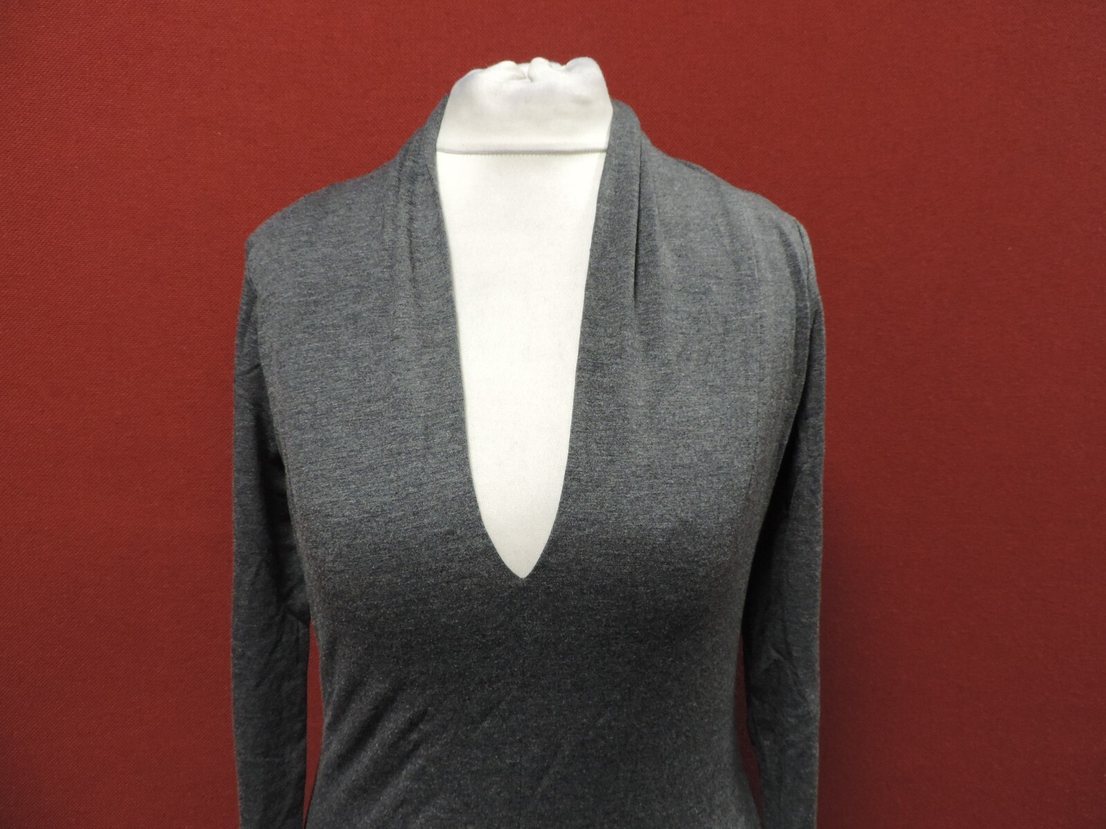 Solstice Slit Front Long Sleeve Yoga T-Shirt Grey UK S RRP £46 LN121 MM 14