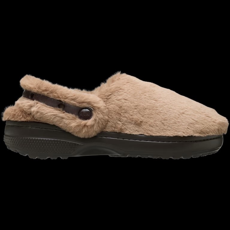 Crocs Classic Unforgettable Clog Milk Chocolate Fuzzy Slip-On W8/M6 & M11