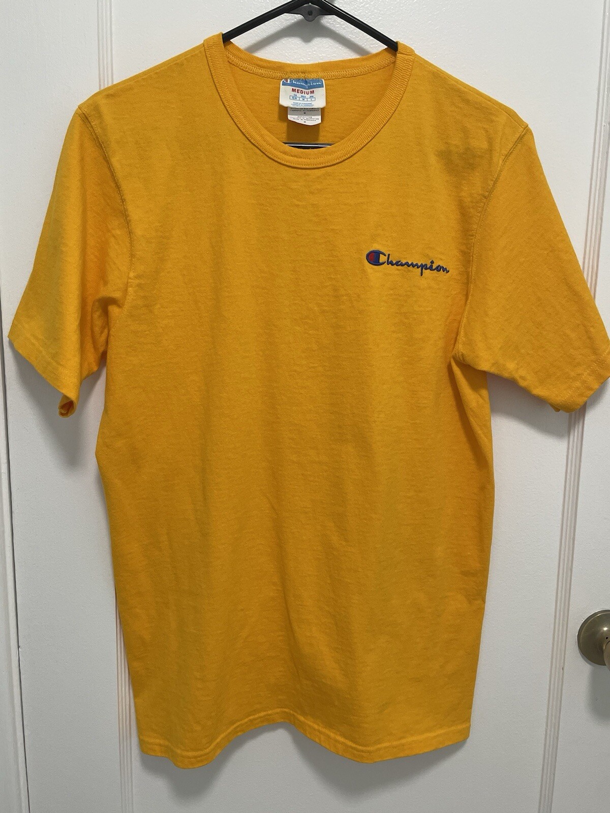 Champion Heritage T-shirt; Left Chest Script, C Gold; Medium