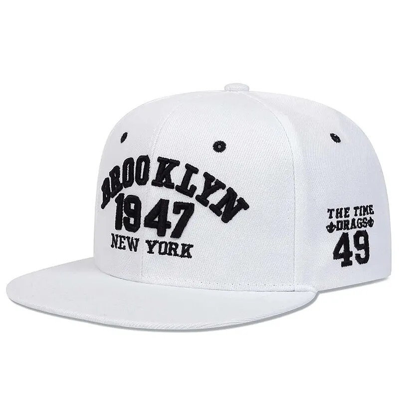 Brooklyn NYC Snapback Hat–Flat Brim Streetwear New York NY Cotton Baseball Cap