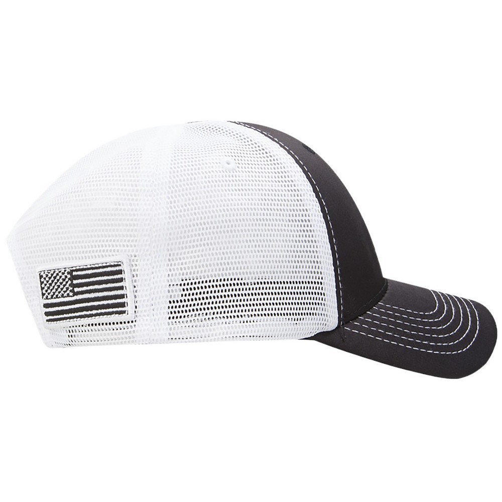 Glock AP95867 Ranger Mesh Hat Adjustable Snapback, American Flag, Black & White