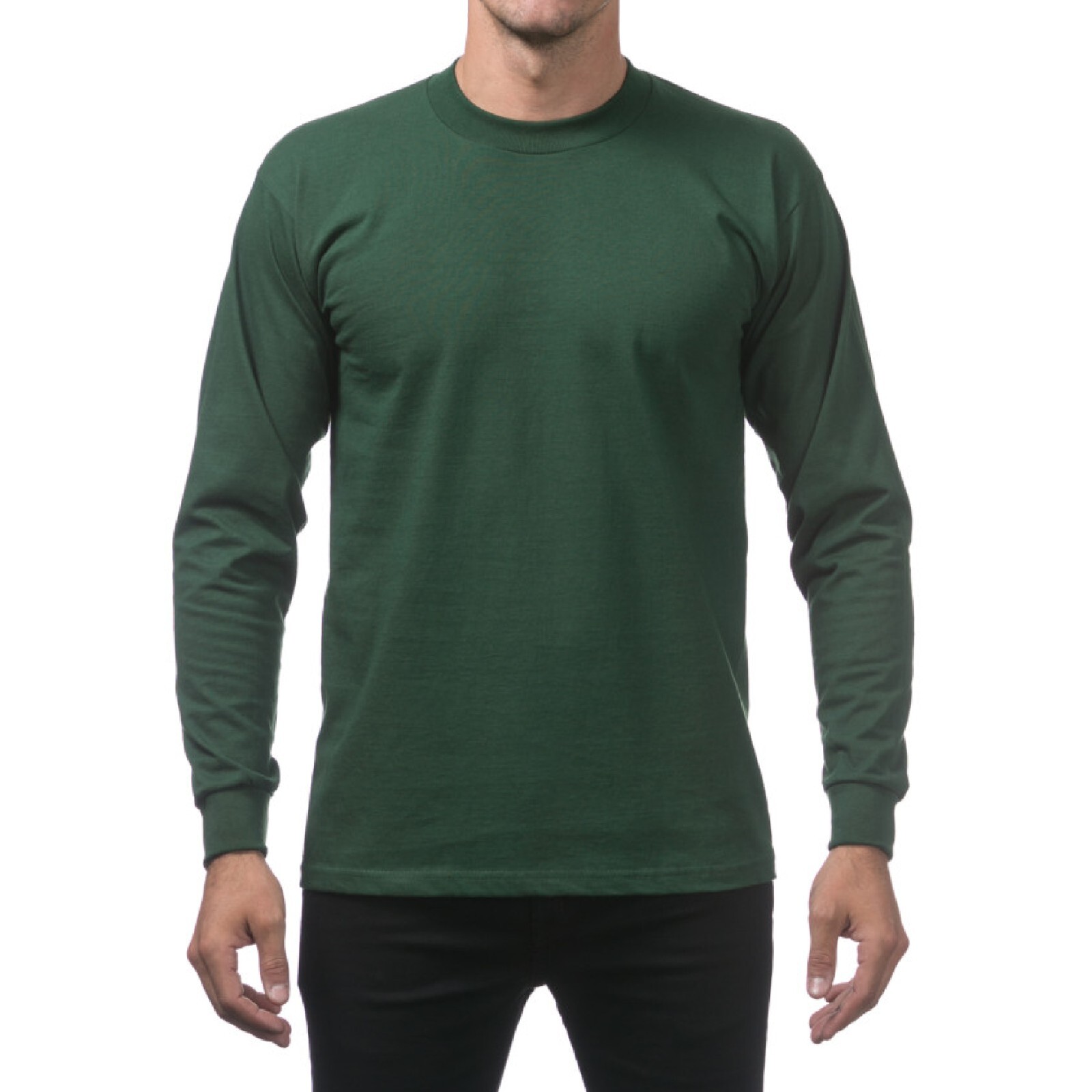 PROCLUB MENS HEAVYWEIGHT LONG SLEEVE T SHIRTS PRO CLUB CASUAL COTTON TEE SHIRT