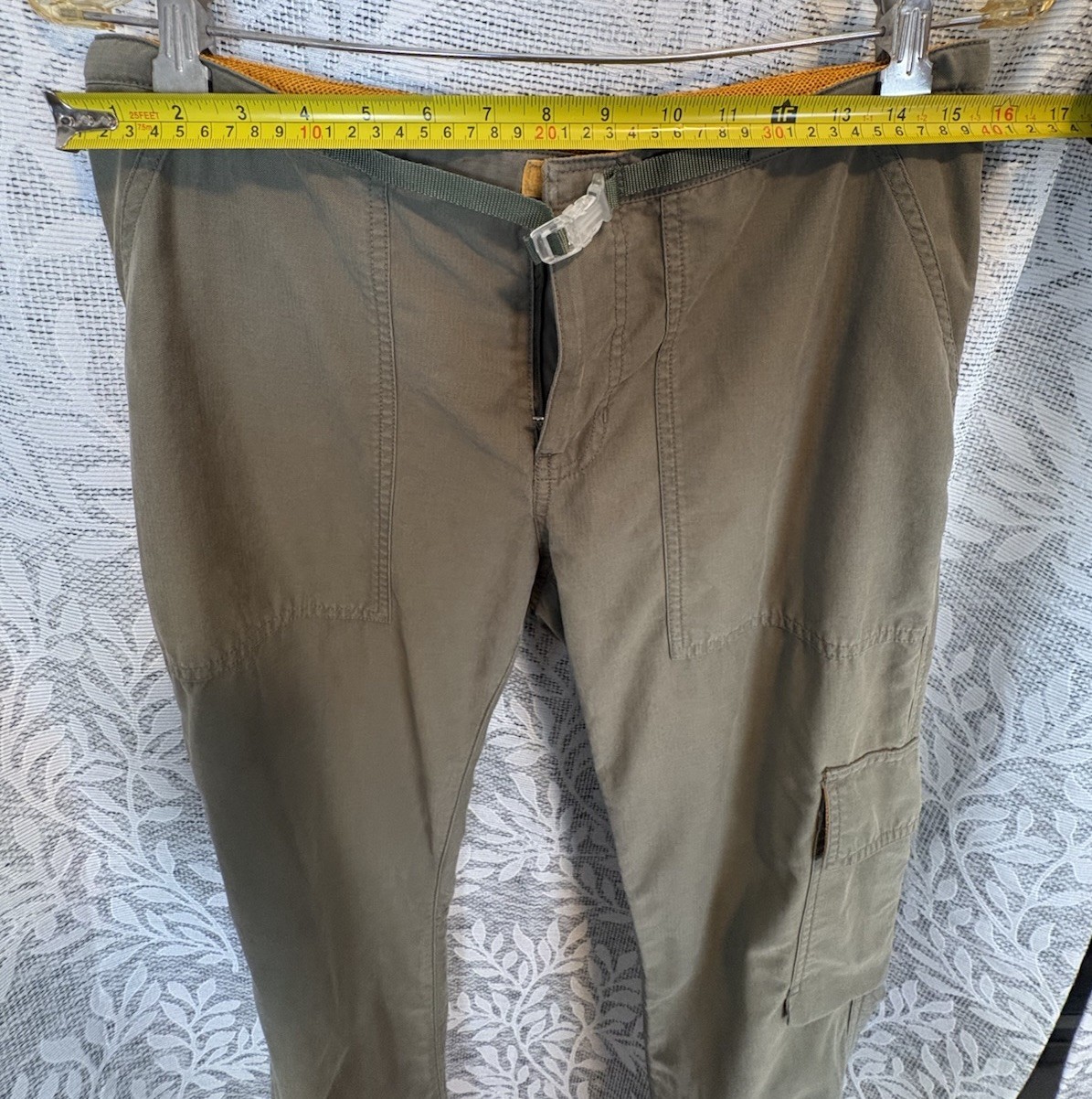 Vintage 90s Y2K Abercrombie & Fitch Military Cargo Pants Herringbone Olive Green