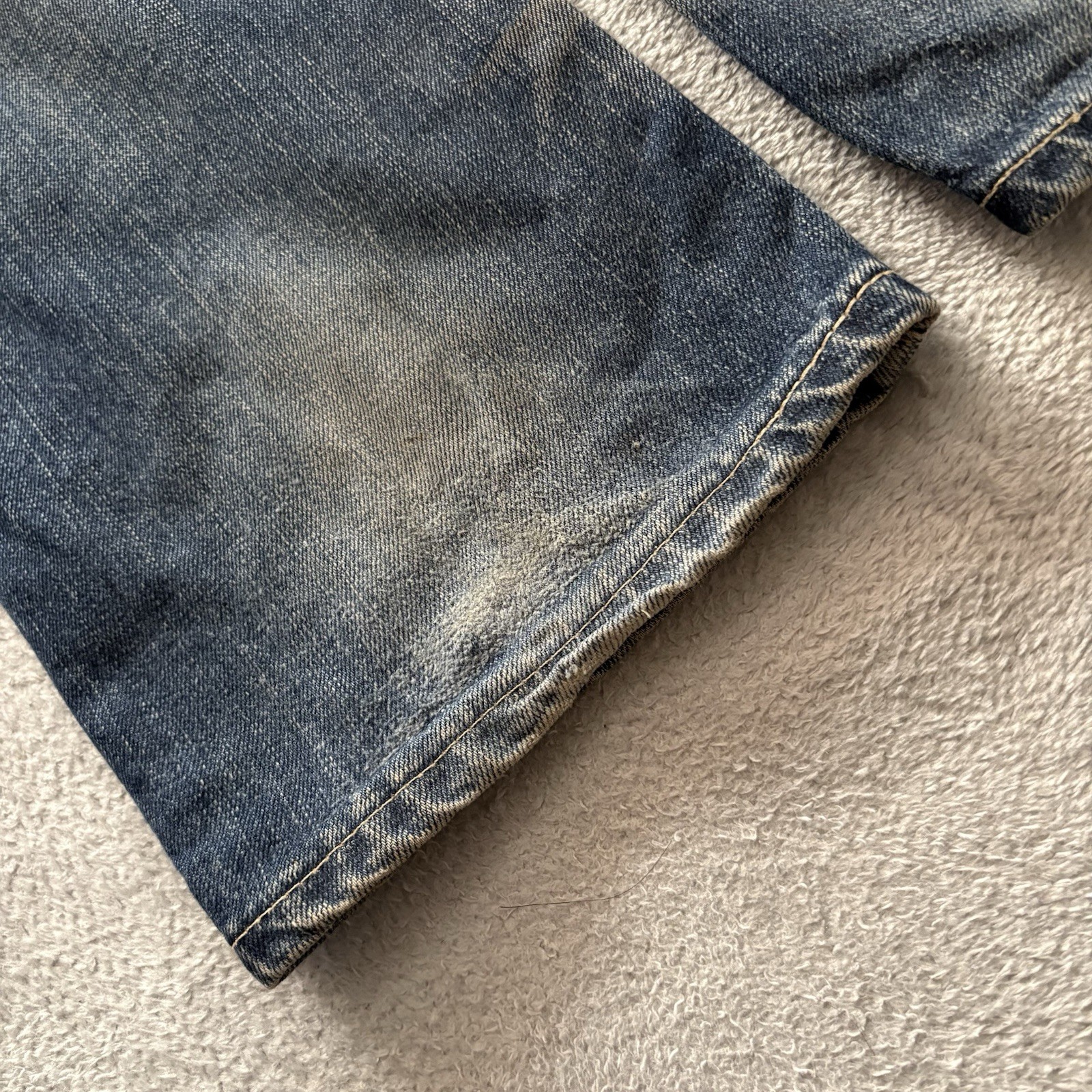 EDWIN 413XV Distressed Denim Jeans Men’s Size 29 Made in Japan Vintage Fade