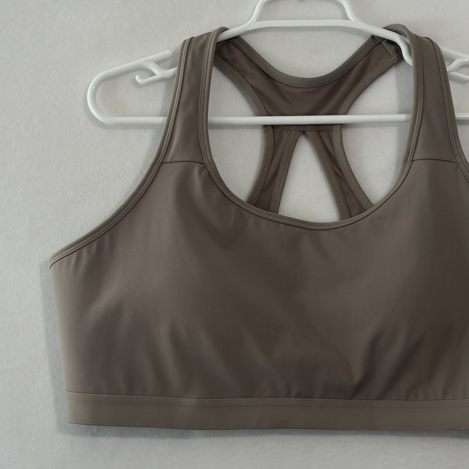 Avia Sports Bra Womens XXXL Plus 22 Gray Wireless Crossback Lined
