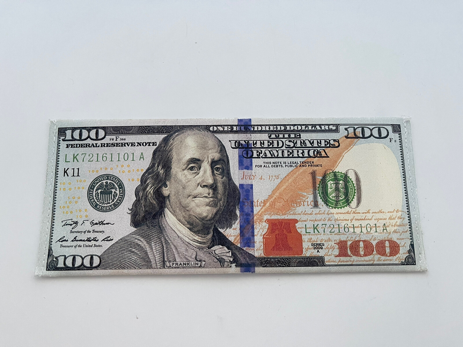 100 Dollar Bill Benjamin Franklin Wallet bi fold Realistic funny Fun Wallet Toy