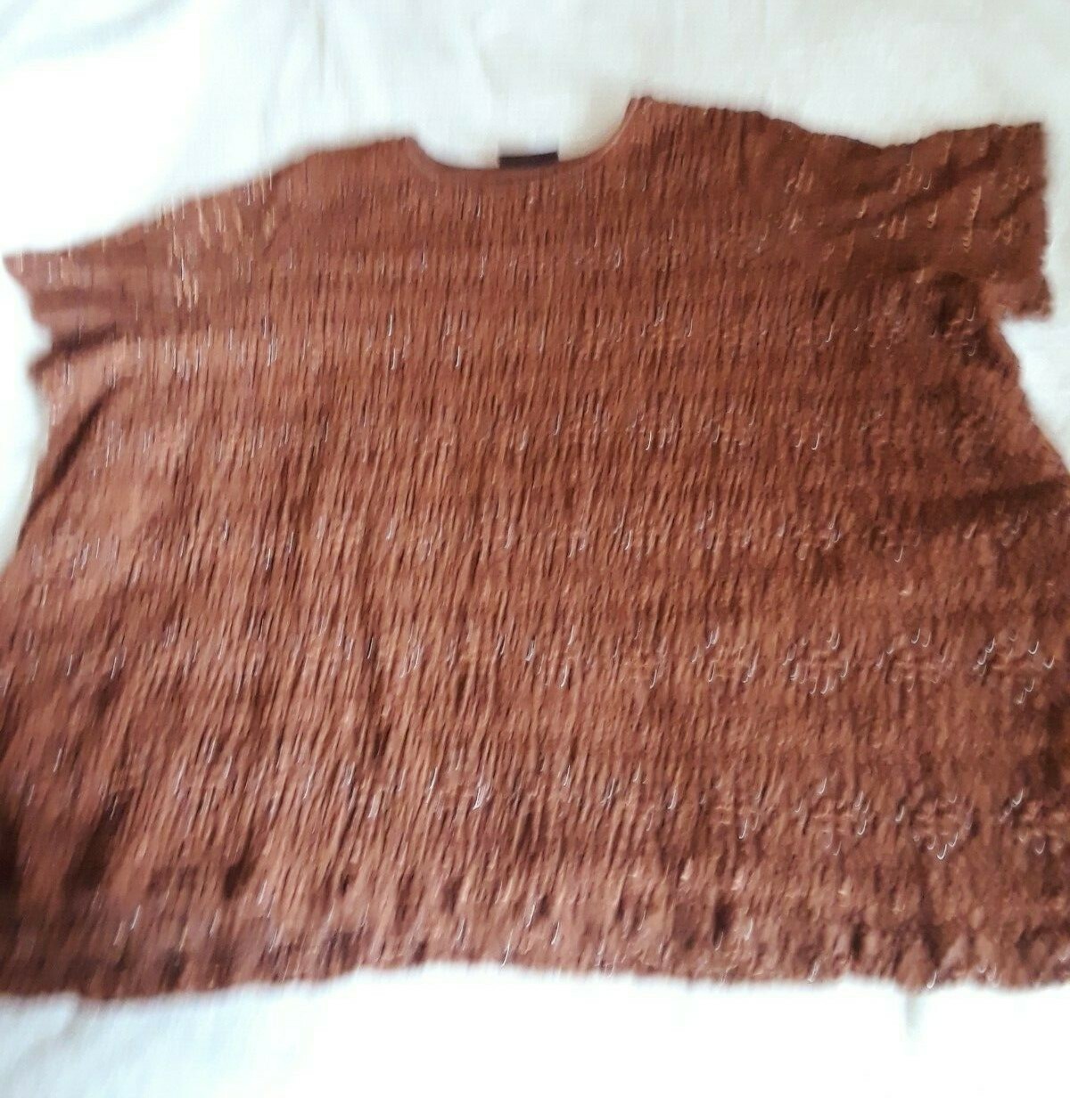  TA1-19 Maggie Barnes 3x ladies top, medium brown with highlights, lined