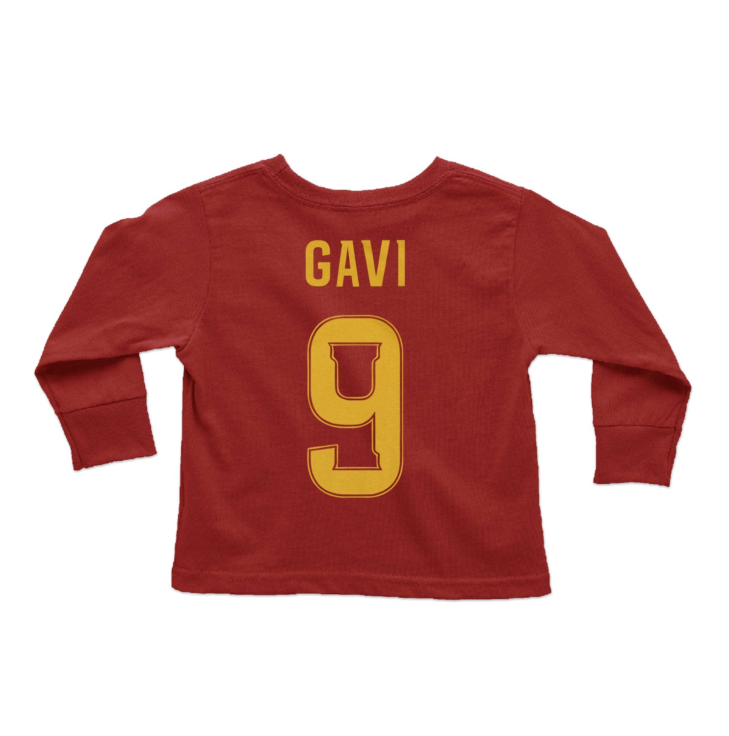 Spain Soccer Pride Gavira 9 Two-Sided Tribute Toddler Long Sleeve TShirt