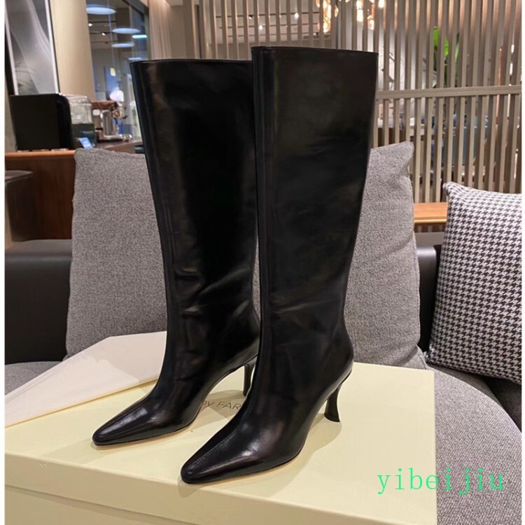 Womens Mid Calf Kitten Heel Boots Pull On Leather Shoes Cowboy Western Plus Size